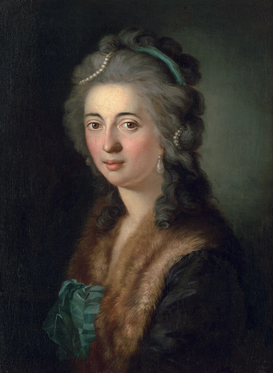 1753-Christian Ludwig Seehasi - Ritratto di una dama elegante
